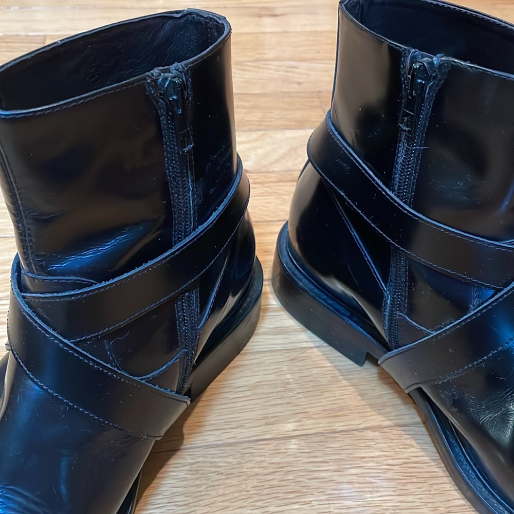 Kenneth Cole Itailian Men’s black leather boots - Picture 2 of 15